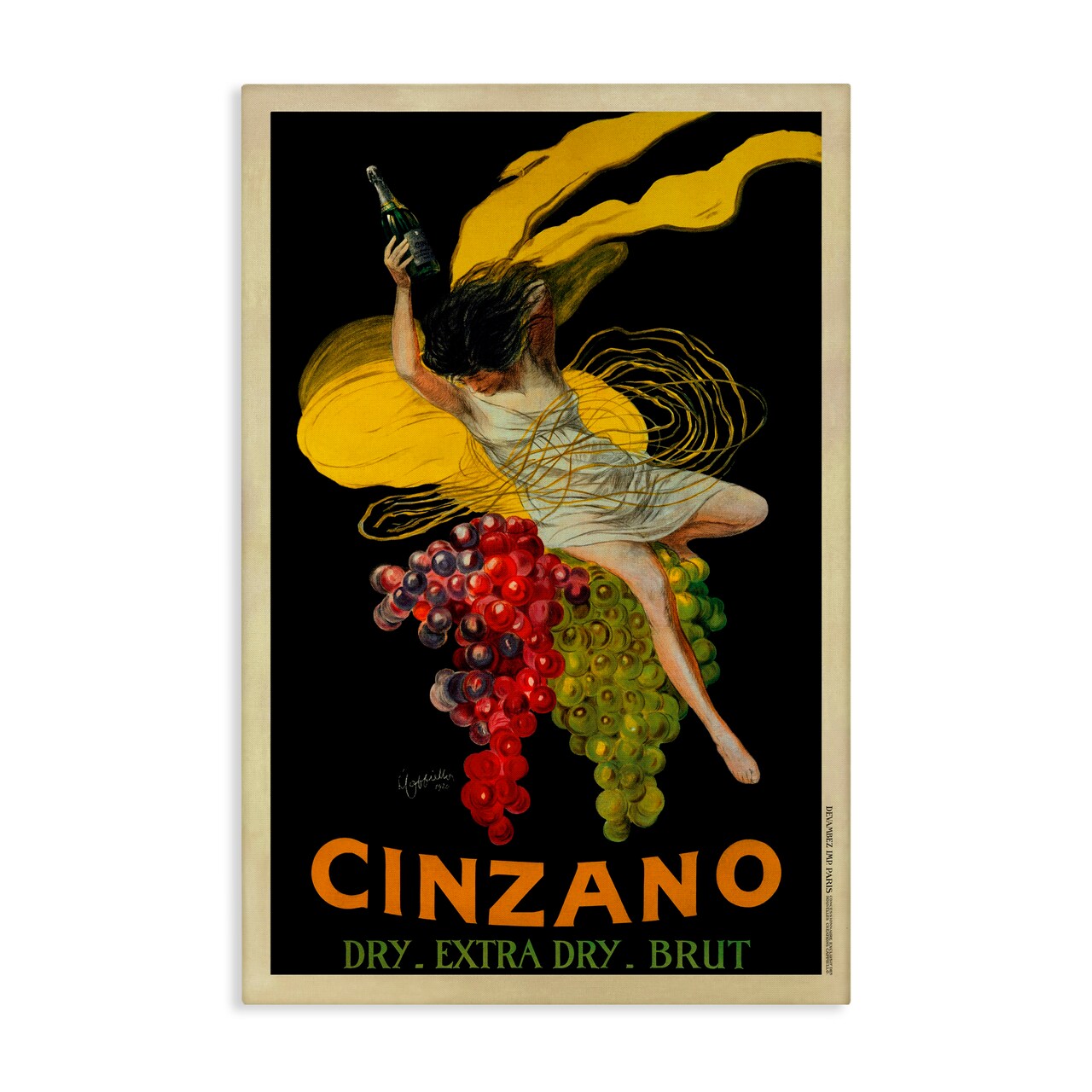 Stupell Industries Vintage Wine Poster with Grapes Canvas, design by Marcello Nizzoli